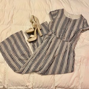 Harlyn By Anthropologie Pinstripe Jumpsuit